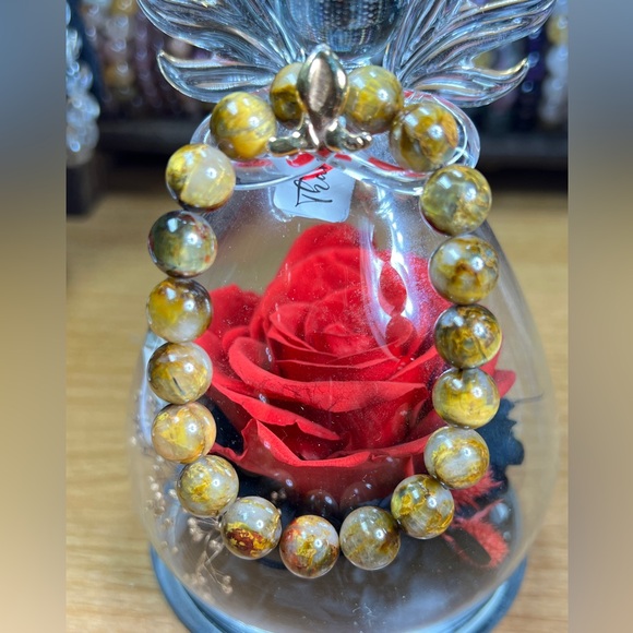 Jewelry - Golden Pietersite Beaded Bracelet 11.7MM 7” Natural Quartz Crystal